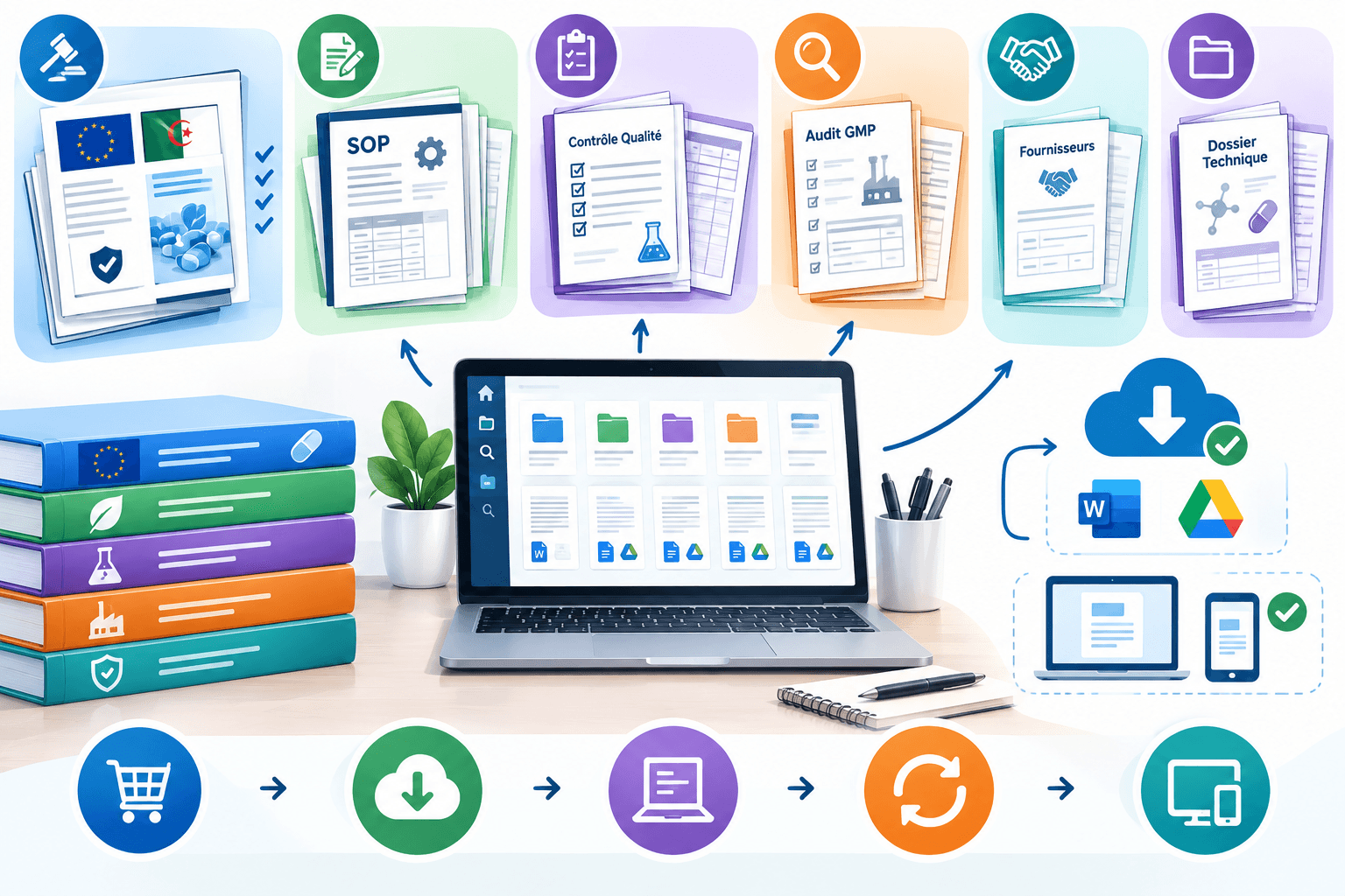Aperçu visuel — Guides PDF & Templates